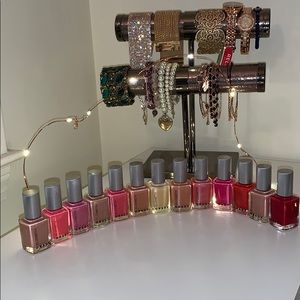 13 multi-colored nail polishes